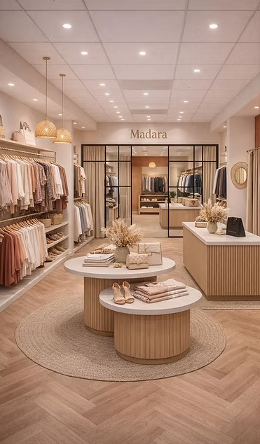 Intérieur de la boutique Madara